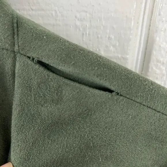 Blank NYC Women Green Suede Long Sleeve Jacket Fairy Boho Grunge Size Medium - Picture 11 of 11